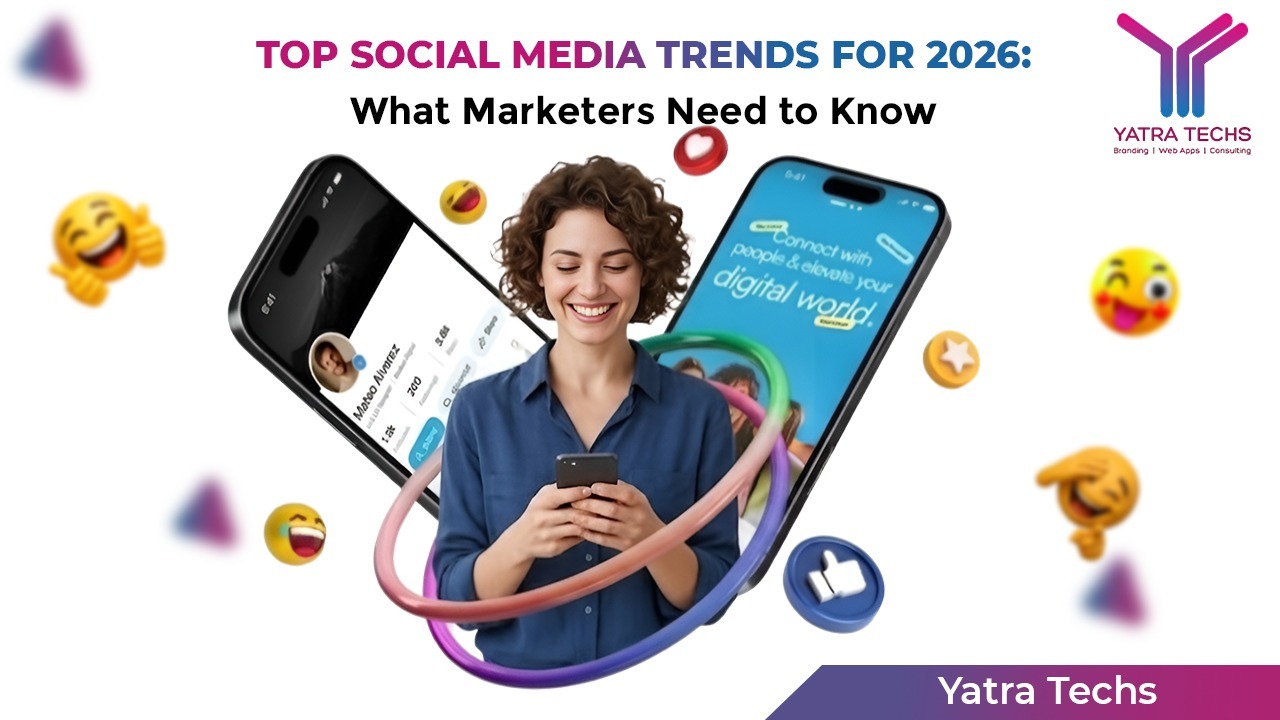 Woman planning AI digital marketing strategy on laptop with notebook, analytics icons, and business growth concept